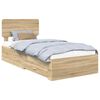 vidaXL Estructura de cama con caj&oacute;n Roble Sonoma 90 x 200 cm
