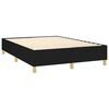 vidaXL Cama box spring colch&oacute;n y luces LED tela negro 140x190 cm