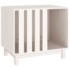 vidaXL Caseta para perros madera maciza de pino blanco 70x50x62 cm