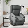 vidaXL Sill&oacute;n reclinable elevable cuero artificial gris