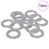 vidaXL Arandelas 12 uds. Plateado 10 x 10 x 0,8 mm Hierro