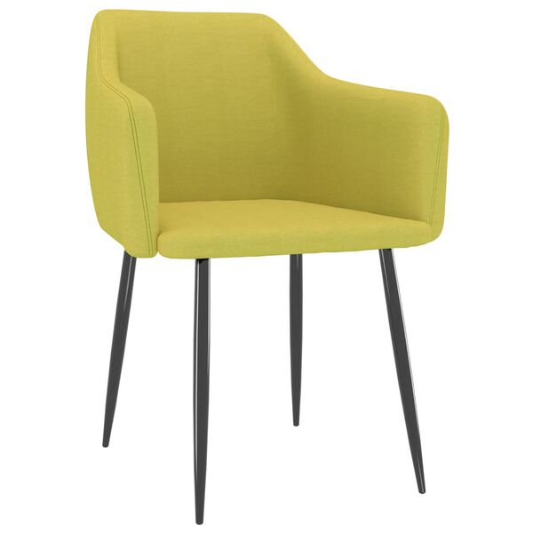 vidaXL Silla de comedor 2 unidades tela verde