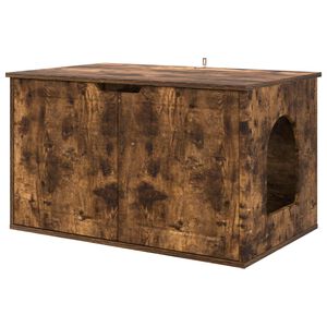 vidaXL Casa para Gatos Roble ahumado 85 x 55 x 50,5 cm