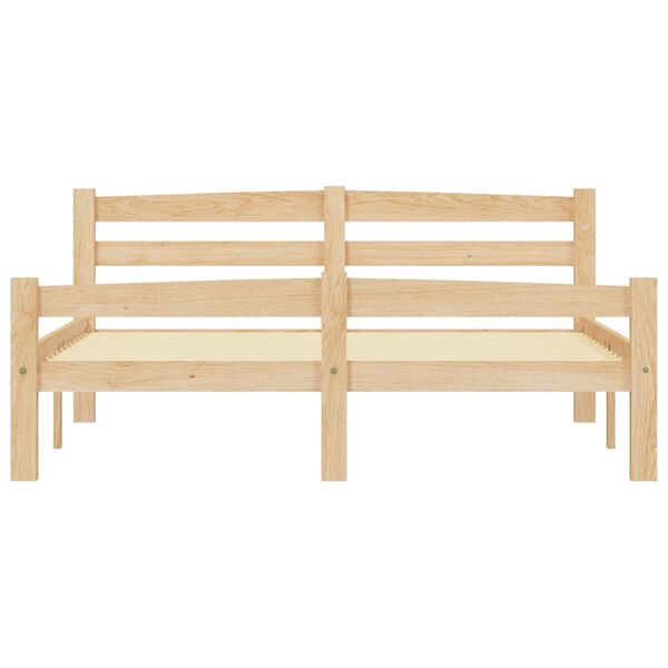 vidaXL Estructura de cama sin colch&oacute;n madera maciza de pino 120x200 cm