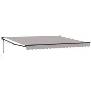 vidaXL Toldo Retr&aacute;ctil Manual Gris Claro 400 x 300 cm tela