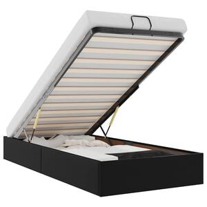 vidaXL Estructura de cama otomana sin colch&oacute;n negro 90x190 cm