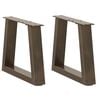 vidaXL Patas para mesa de centro en forma de V (2 unidades, acero natural, 40 x 30-31,3 cm)