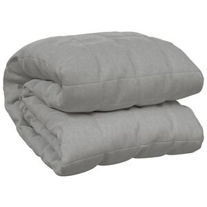 vidaXL Manta con peso tela gris 152x203 cm 11 kg