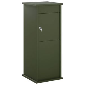 vidaXL Buz&oacute;n Verde oliva 40 x 40 x 100 cm Acero