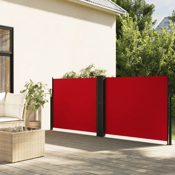 vidaXL Toldo lateral retr&aacute;ctil rojo 120x600 cm