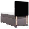 vidaXL Cama box spring con colchón cuero sintético gris 100x200 cm