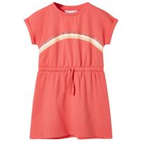 Vestido infantil con cordón color coral 92