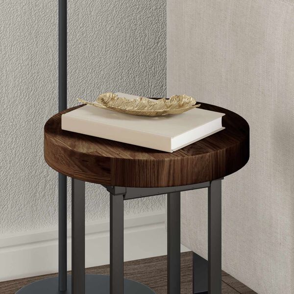 vidaXL Encimera Marrón claro Ø 30 x 4 cm Madera de roble sólida