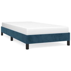 vidaXL Estructura de cama sin colch&oacute;n terciopelo azul oscuro 80x200 cm