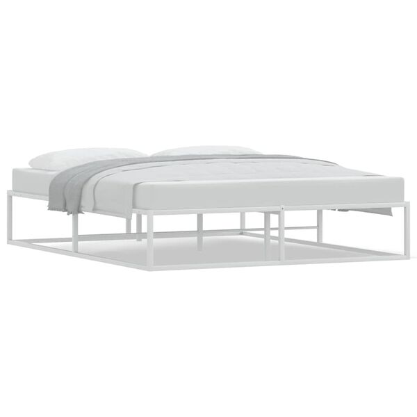 vidaXL Estructura cama sin colchón metal blanco 160x200cm