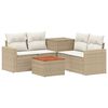 vidaXL Juego de Sof&aacute; 6 uds. Beige y blanco crema