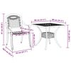 vidaXL Conjunto de mesa de jard&iacute;n 3 pcs Negro Aluminio fundido