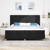 vidaXL Cama Box Spring LED con colch&oacute;n Negro 200 x 200 cm tela