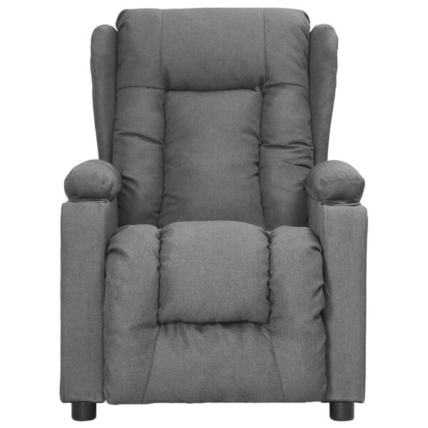 vidaXL Sillón reclinable de tela gris claro