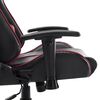 vidaXL Silla de gaming de cuero sint&eacute;tico negro y rojo tinto