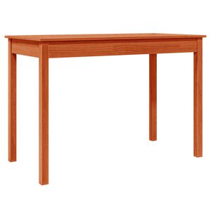 vidaXL Mesa de comedor madera maciza de pino marrón cera 110x55x75 cm