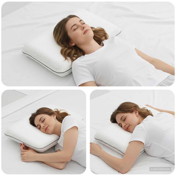vidaXL Almohada para dormir Liso 30 x 50 x 9 cm