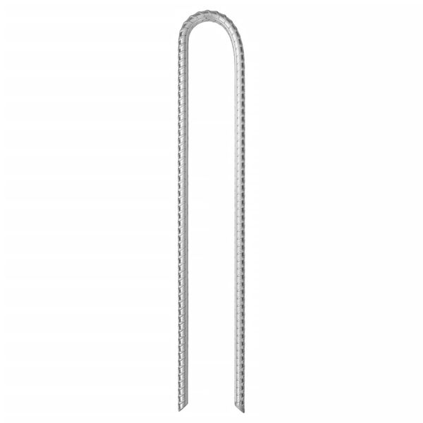 vidaXL Clavijas de tienda forma U 12 uds acero galvanizado 37 cm &Oslash;10mm