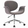 vidaXL Silla de comedor giratoria de tela gris