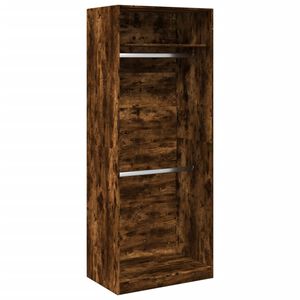 vidaXL Armario madera de ingenier&iacute;a color roble ahumado 80x50x200 cm