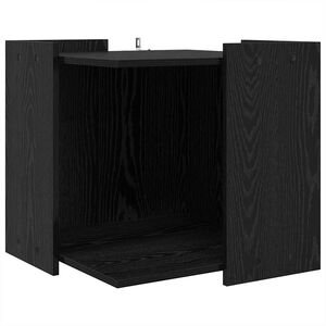 vidaXL Cub&iacute;culo para caja de arena de gato Roble negro 53 x 53 x 51 cm