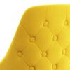 vidaXL Taburetes de cocina 2 unidades terciopelo amarillo mostaza