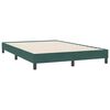 vidaXL Cama box spring con colch&oacute;n y LED terciopelo verde oscuro 160x220 cm