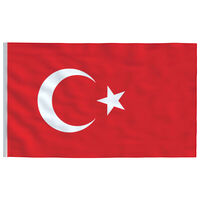 vidaXL Bandera de Turquía 90x150 cm