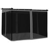 vidaXL Cenador con paredes de malla acero gris antracita 3x3 m