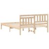 vidaXL Estructura de cama Marr&oacute;n 120 x 190 cm Madera de pino macizo