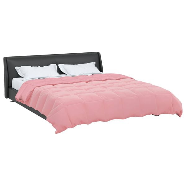 vidaXL Edred&oacute;n de Invierno Acolchado Rosa 200 x 220 cm Microfibra