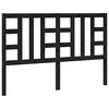 vidaXL Cabecero de cama madera maciza de pino negro 146x4x100 cm