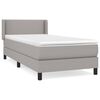 vidaXL Cama box spring con colch&oacute;n tela gris claro 90x190 cm