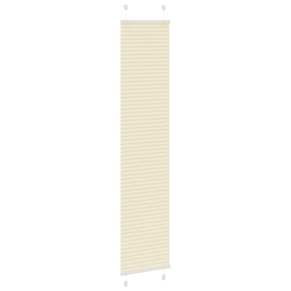 vidaXL Estor Plisado crema 45x200 cm Tela Ancho 44,4 cm Poli&eacute;ster
