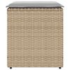 vidaXL Taburetes de jardín con cojines 2 uds beige 40x40x43 cm