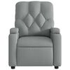 vidaXL Sillón reclinable de masaje de tela gris claro