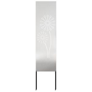 vidaXL Pantalla de Privacidad para Jard&iacute;n Calado Plateado 32 x 140 cm