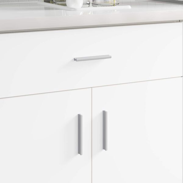 vidaXL Mango Liso 828 pcs Plateado 105.7 x 7.4 x 15.5 mm Aluminio