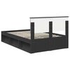 vidaXL Estructura de cama Negro 135 x 190 cm Madera de ingenier&iacute;a