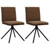 vidaXL Silla de comedor cuero sint&eacute;tico marr&oacute;n