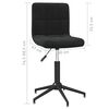 vidaXL Silla de comedor giratoria de terciopelo negro