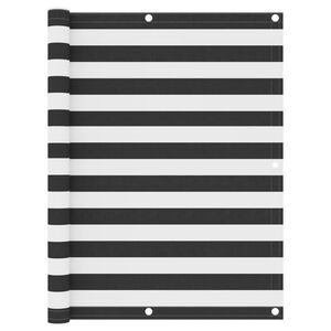vidaXL Toldo para balc&oacute;n tela oxford gris antracita y blanco 120x600cm