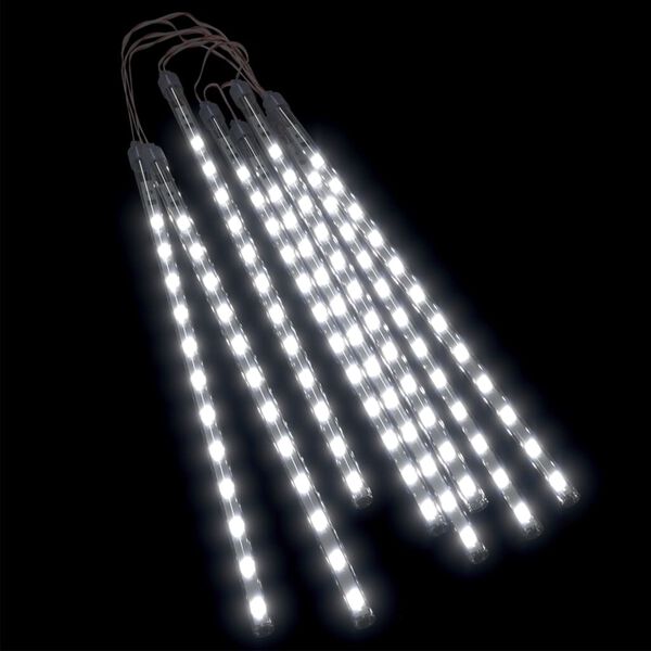 vidaXL Luces meteorito 8 uds blanco fr&iacute;o 192 LEDs interior exterior