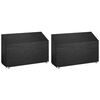 vidaXL Fundas bancos jard&iacute;n 2 uds 8 ojales polietileno 190x70x70/88 cm