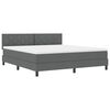 vidaXL Cama tipo Box Spring con colch&oacute;n Gris oscuro 180 x 200 cm tela